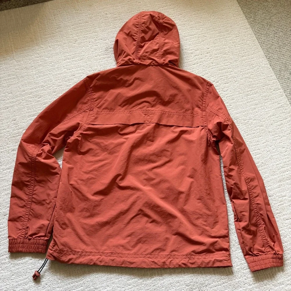 Goodfellow Burnt Orange Water Resistant Hooded Windbreaker Jacket M Outdoor Fall